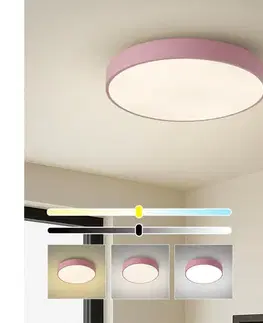 Svietidlá BRILAGI - LED stmievateľné stropné svietidlo POOL, 48 W, 230 V, 3000–6000 K, 40 cm, ružové, s diaľkovým ovládaním BRI691