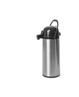 Termosky a termohrnčeky MAKRO - Termoska dávkovacia s pumpičkou 1,9L, nerez / umelá hmota