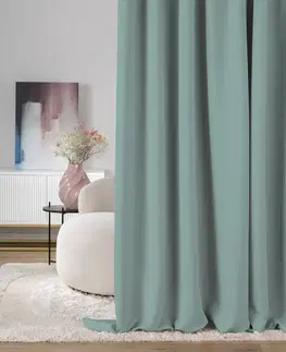 Závesy hotové Zatemňovací záves na riasiacu pásku mäta 140 x 280 cm 1 ks.