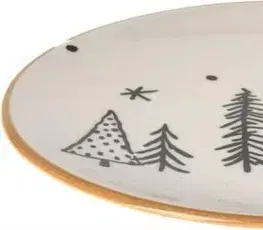 Vianočné dekorácie Kinekus Tanier vianočný 24 cm dolomit