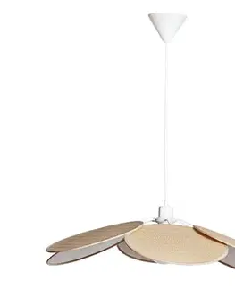 Svietidlá Cottex 8200130-5000 - Závesné svietidlo na lanku WINF 1xE27/8W/230V béžová/biela 8200130-5000