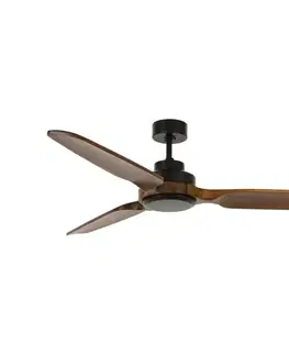 Ventilátory Lucci air 213051 - Stropný látor SHOALHAVEN čierna/hnedá pr. 142 cm 213051