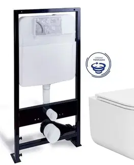 Závesné wc sety PRIM predstenový inštalačný systém bez tlačidla + WC CERSANIT INTRO PRO OVAL /vírivé splachovanie/ + sedadlo PRIM_20/0026 X IR1