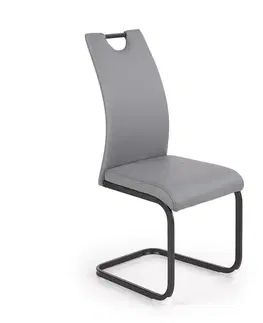 Jedálenské stoličky HALMAR K371 jedálenská stolička sivá / chróm