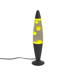 Stolné lampy Lávová lampa priehľadná so žltým voskom vrátane LED - Molten Lava