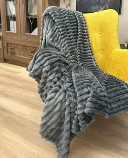 Ozdobné prikrývky Deka Laura 200x220 cm 11 tmavosivá