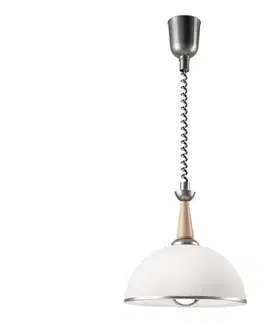 Svietidlá  Sťahovací luster CHIARA 1xE27/60W/230V strieborná/buk LM-1.1.110