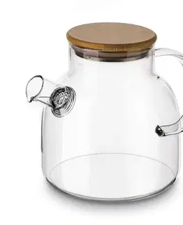 Dekoratívne vázy Kinekus Džbán sklenený s oceľovou špirálou1,3L + veko NEXO