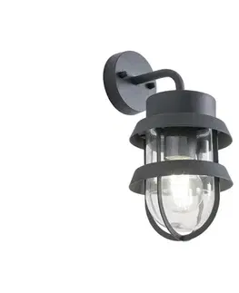 Svietidlá Redo 9498 - Vonkajšia nástenná lampa CLAUT 1xE27/42W/230V IP44 antracit 9498