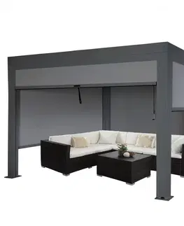 Bioklimatické pergoly Bioklimatická pergola HWC-L46 3x3 so 4 bočnými stenami