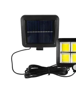 Záhradné lampy  LED solárny reflektor so senzorom LED/1,5W/3,7V 6000K IP44 1200 mAh KTLPMZB