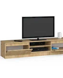 TV stolíky Dizajnový TV stolík ROMANA160, dub Artisan