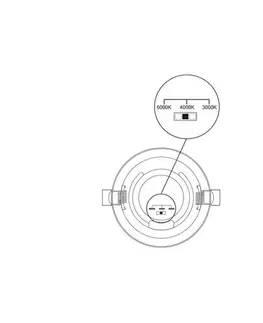 Svietidlá Panlux PN22400002 Podhľadové LED svietidlo Downlight CCT Round biela, 12 W