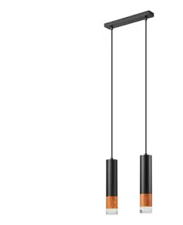 Svietidlá  Luster na lanku AURELIA 2xGU10/10W/230V LM-2.152/CZARNY