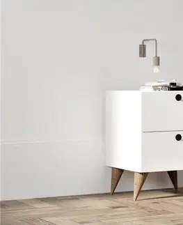 Nočné stolíky Nočný stolík Kada - White
