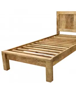 Postele Posteľ Manu 90x200 indický masív mango
