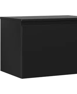 Kúpeľňový nábytok MEXEN/S - Orio kúpeľňová skrinka pod umývadlo 70 cm s doskou, 1 šuplík, čierna mat 91A10-07047-1-BFC71