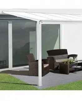 Záhradné pergoly Hliníková pergola 3,12 x 3 m biela / polykarbonát Dekorhome