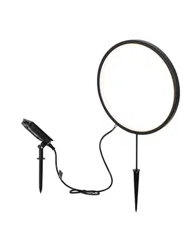 Solárne svietidlá Bodové svetlo čierne 60 cm vrátane nabíjateľnej LED a solárnej IP65 - Adalind