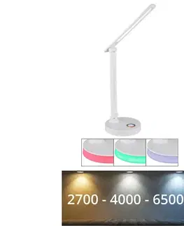 Lampy Globo 58445W - LED RGBW Stmievateľná stolná lampa GERALDO LED/5W/230V + LED/2W 58445W