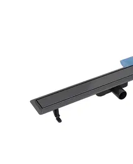 Sprchovacie kúty BESCO - Odtokový žľab VIRGO DUO GRAFIT - Rozmer A - 90 cm ZLOL90VGR