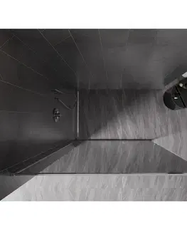 Sprchové dvere MEXEN/S - Kyoto-XF Sprchová zástena WALK-IN s rámom 60 x 202, grafit 10 mm, chróm 800-060-104-01-40-X