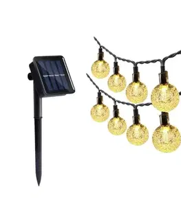 LED osvetlenie  LED solárny reťazec 30xLED/0,12W/1,2V 1xAA 3000K IP44 400 mAh KTLAA30CB