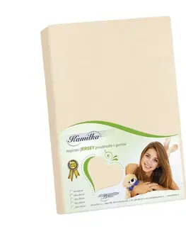 Plachty Bellatex Jersey prestieradlo Kamilka smotanová, 140 x 200 cm, 140 x 200 cm