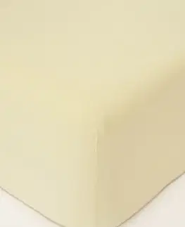 Plachty MKLozkoviny.sk Jersey plachta s elastanom Deluxe 220 × 200 cm – pastelovo žltá