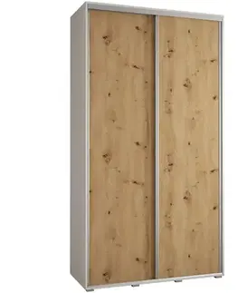 Šatníkové skrine Skriňa 45 Canaris 1 140 biela/artisan/silver