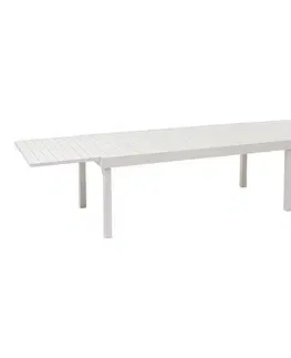 Stolčeky DEOKORK Hliníkový stôl VALENCIA 200/320x100 cm (ivory)