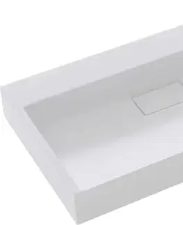 Umývadlá MEXEN - Ava umývadlo na dosku liaty mramor B/O 90 x 46, biela 23019000