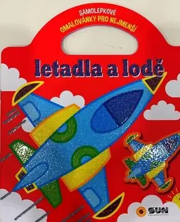 Nalepovačky, vystrihovačky, skladačky Samolepkové omalovánky pro nejmenší: Letadla a lodě
