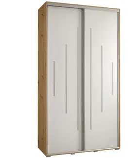 Šatníkové skrine Skriňa 45 Canaris 12 140 artisan/biela/silver