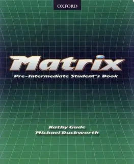 Učebnice a príručky Matrix - Pre-Intermediate SB - Kolektív autorov