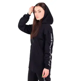 Dámske mikiny Dámska mikina inSPORTline Overhoodie čierna - S