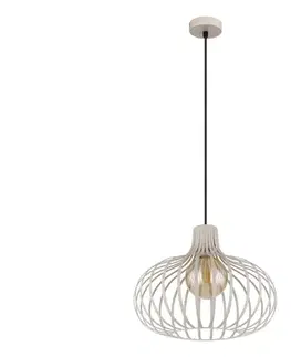 Svietidlá Globo 33370119 - Závesný luster MATEO na lanku 1xE27/40W/230V béžový 33370119