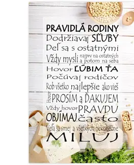 Obrazy s textom Obraz v ráme do obývačky - Pravidlá