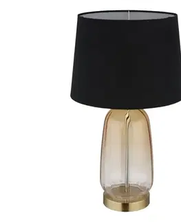 Lampy Globo 24142S - Stolná lampa CLASSY 1xE27/40W/230V čierna/hnedá 24142S