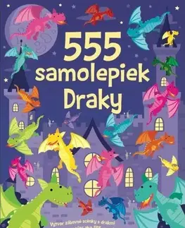 Nalepovačky, vystrihovačky, skladačky 555 samolepiek - Draky