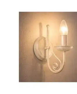 Svietidlá  Nástenná lampa DONATO 1xE14/40W/230V krémová KM 1.29 BIAŁY