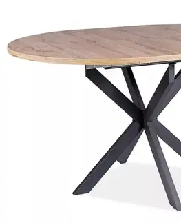 Kuchynské a jedálenské stoly Signal Rozkladací jedálenský stôl GASTON | dub artisan 100 cm
