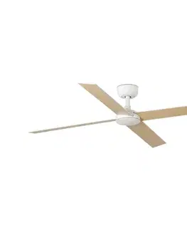 Ventilátory FARO Barcelona FARO 34355-Stropný látor RUDDER L béžová/biela pr. 132 cm + diaľkové ovládanie 34355