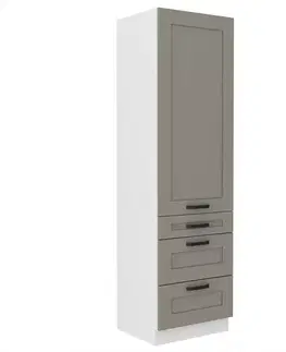 Kuchynské skrinky stojace Kuchynská skrinka Luna claygrey/biela 60DKS-210 3S 1F