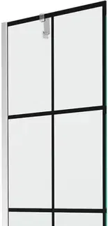 Sprchové dvere MEXEN/S - Next vaňová zástena FIX 60 x 150, čierna dekor, chróm 895-060-000-00-77-01