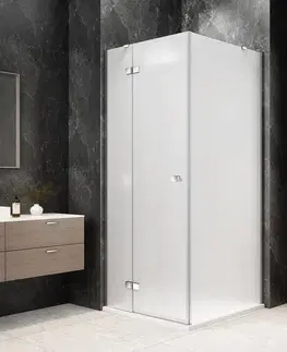 Sprchové dvere POLYSAN - GLOBE CHROME štvorcová sprchová zástena 900x900, matné sklo, ľavá GB1090-3315MLC