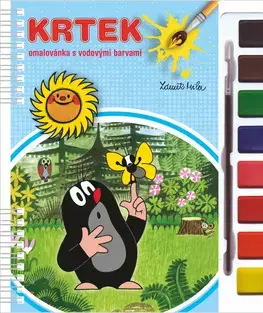Pre deti a mládež - ostatné Krtek omalovánka s vodovými barvami a štětcem