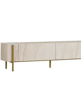 Konferenčné stolíky Televízny stolík Glamour – Travertine, Gold
