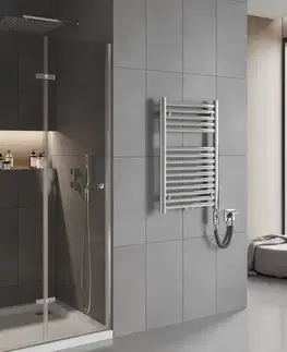 Radiátory do kúpeľne MEXEN/S - Hades radiátor + vykurovacia tyč 800 x 500 mm, 300 W, chróm W104-0800-500-2300-01