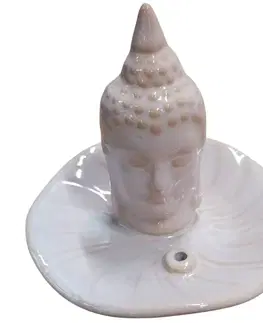 Svietniky Keramický stojan na vonné tyčinky Budha kvet, 10,5 x 9 x 10,5 cm